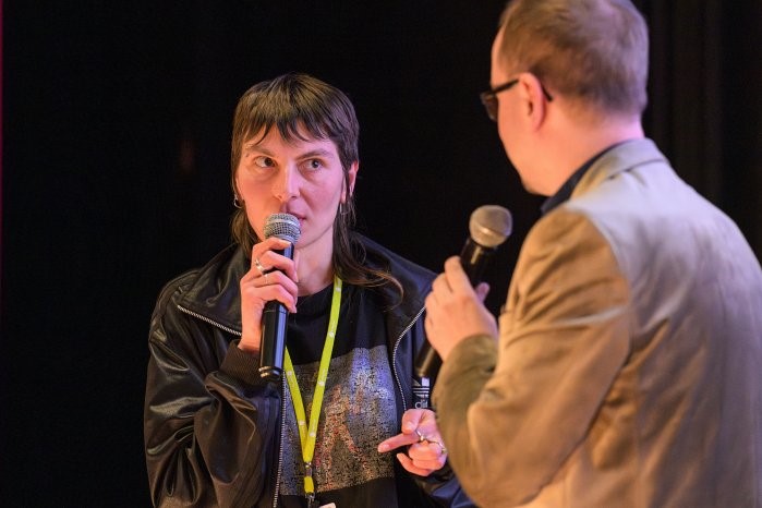 Die Regisseurin Salome Vepkhvadze bei der Premiere des Films auf den INDEPENDENT DAYS|23. Internationale Filmfestspiele Karlsruhe.