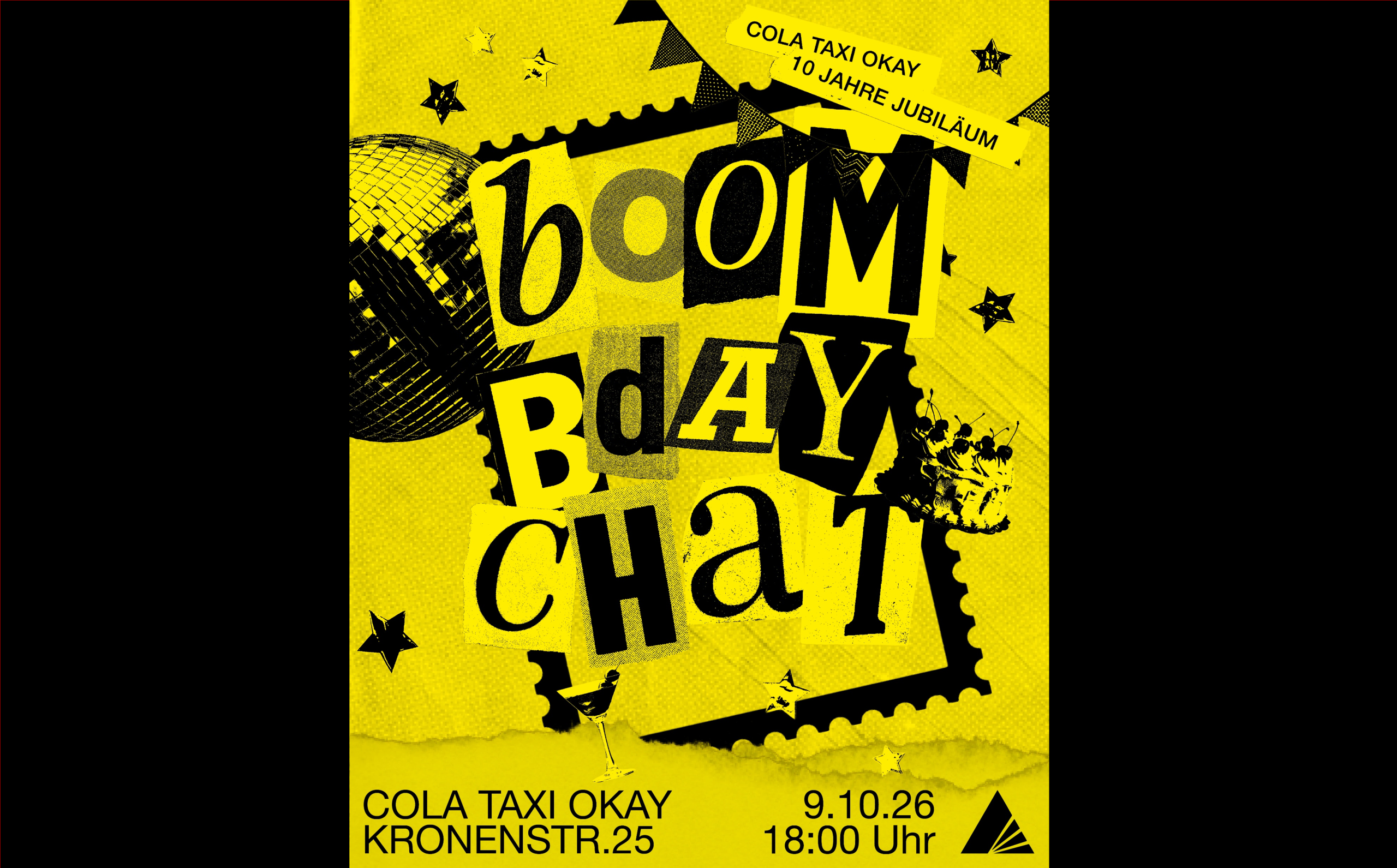 BOOM BDAY CHAT: 10 Jahre COLA TAXI OKAY am 9.10.2026 ab 18 Uhr